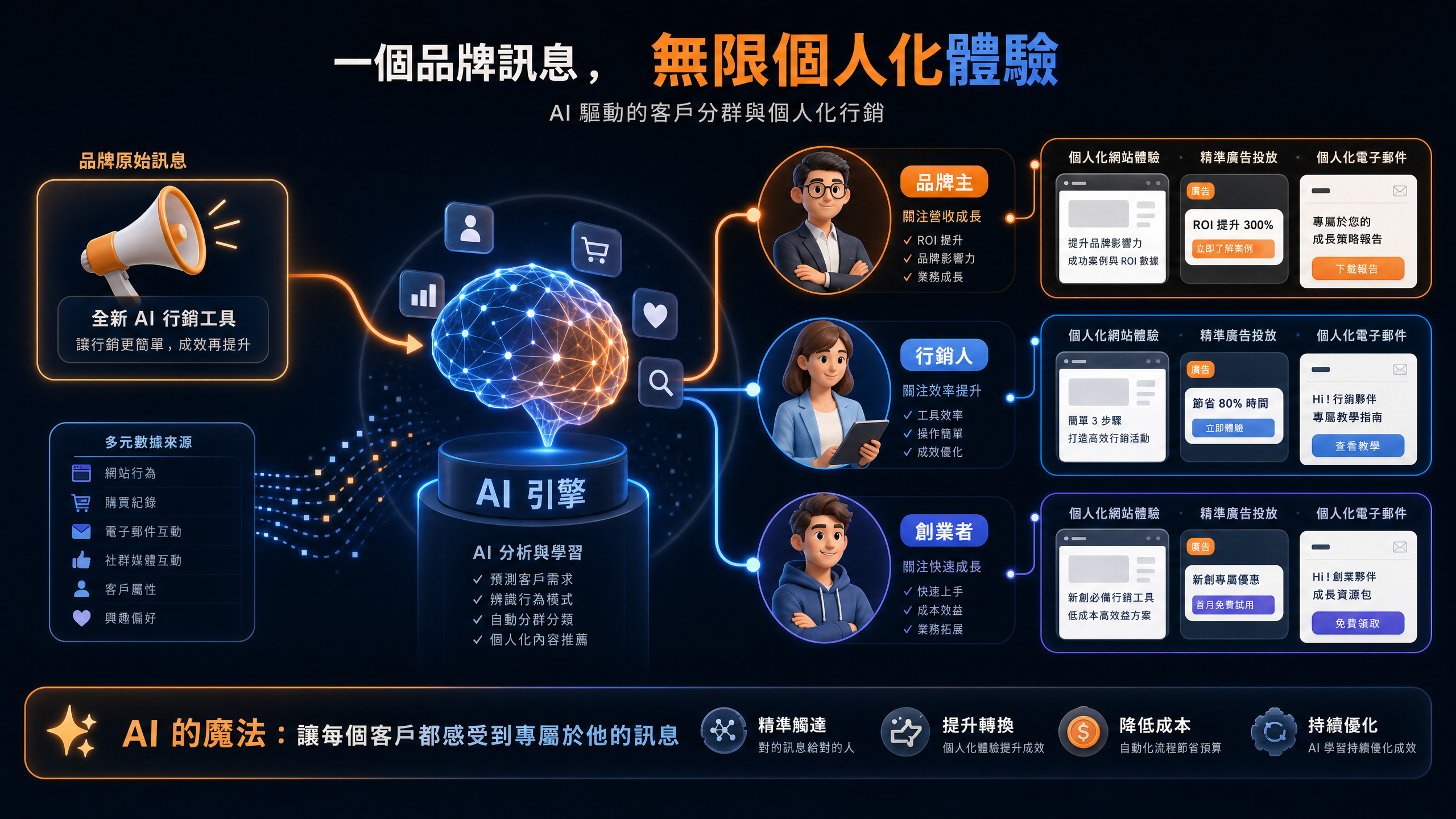 AI 個人化行銷概念圖